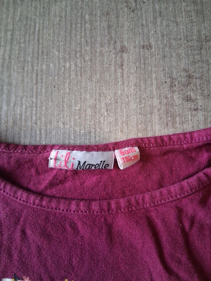 T-shirt manches courtes 6ans lili marelle - photo numéro 2