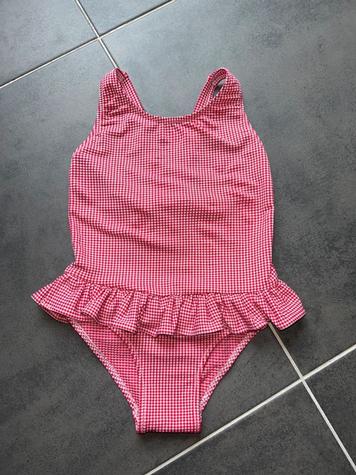 Maillot de bain 1 pièce carreaux bébé fille Bout chou