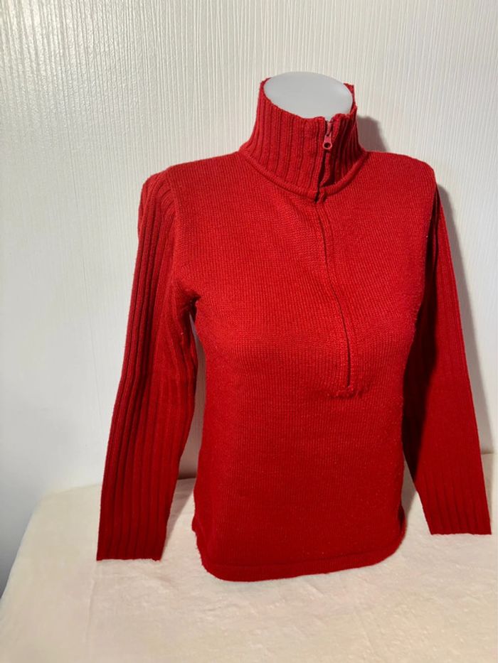 Pull chaud femme rouge taille M - photo numéro 2