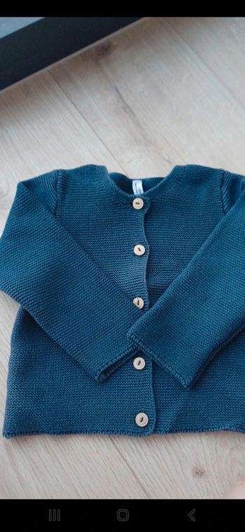 Gilet bleu marine chic 24m