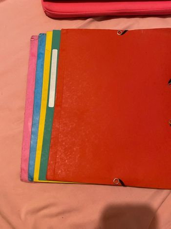 lot de 5 pochettes colorés