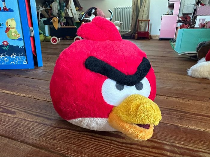 Peluche collection officielle oiseau 32cm Angry Birds rouge jaune boule coussin