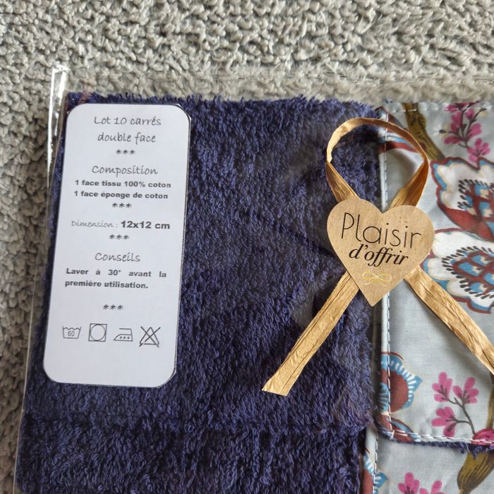 10 lingettes lavables 12x12 cm - photo numéro 3