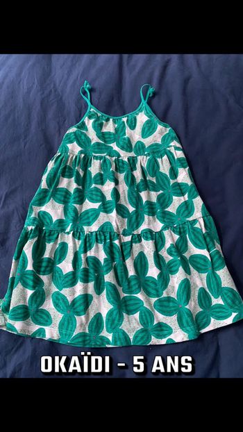 Robe okaïdi 5 ans verte