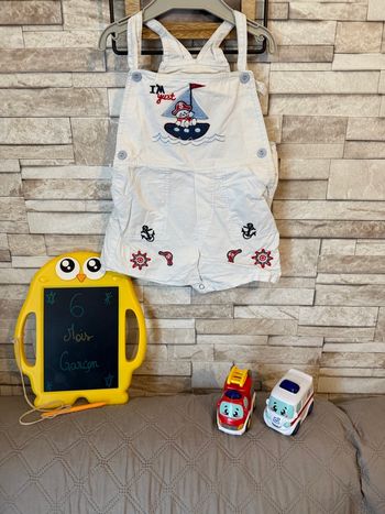 Salopette short - Garçon - T6mois - Gardezloin du feu