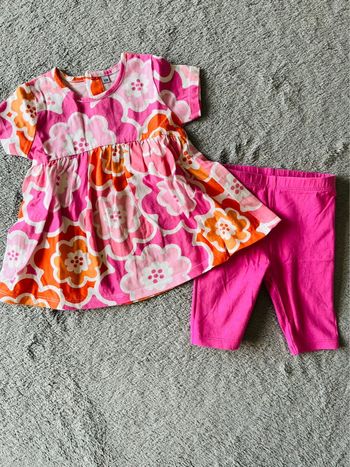 Tunique et legging court bébé fille pommette