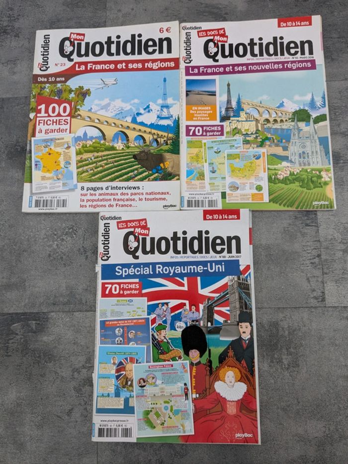 Lot de 3 magazines "Les docs de Mon Quotidien"