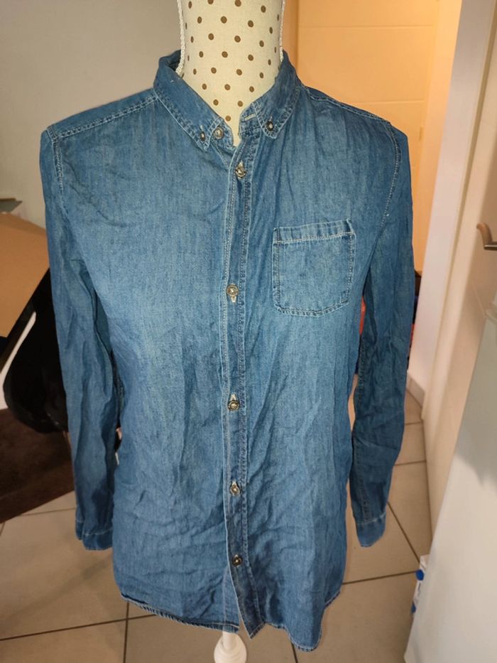 Chemise effet jean - photo numéro 3