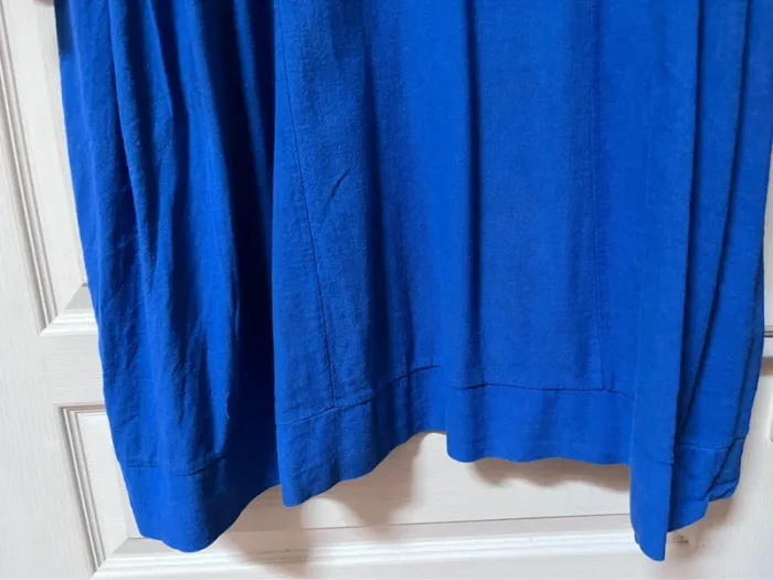 Joli Robe Bleue en lin & coton - Taille 42 - photo numéro 5