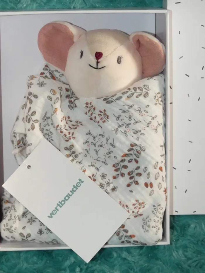 Doudou souris plat lange Vertbaudet grenier 🐭 Neuf - photo numéro 2
