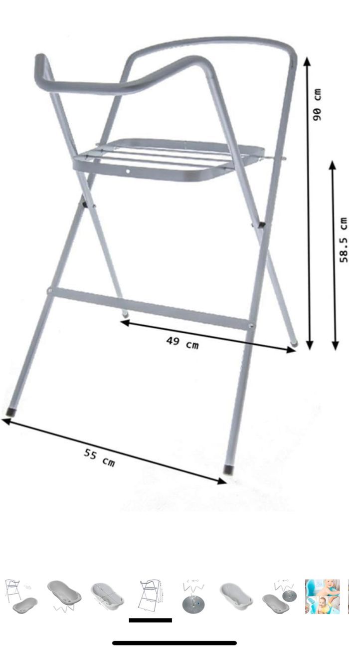 Baignoire sur pied avec thermomètre - photo numéro 5