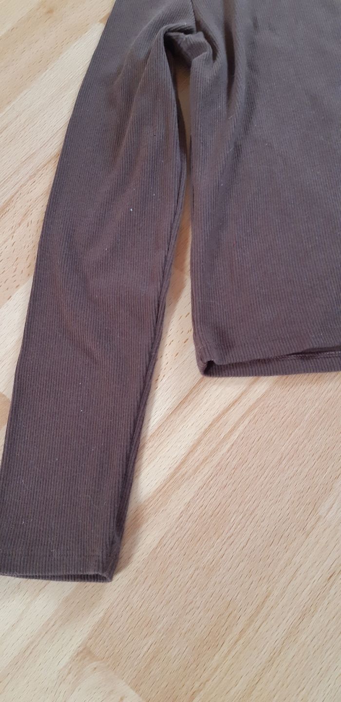 Tee-shirt taille S manches longues Jennyfer marron - photo numéro 2