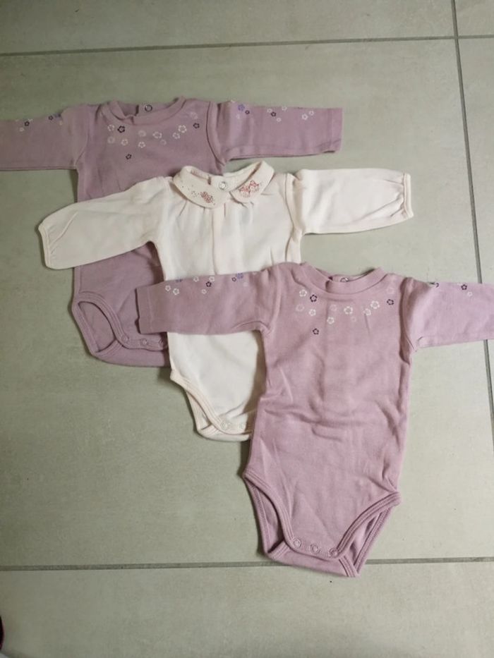 Lot de 3 bodies ML hiver Sgmj 1 mois