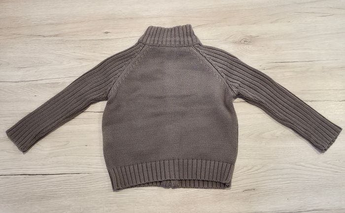 Gilet marron epais en grosse maille, Texbasic, 18 mois - photo numéro 2
