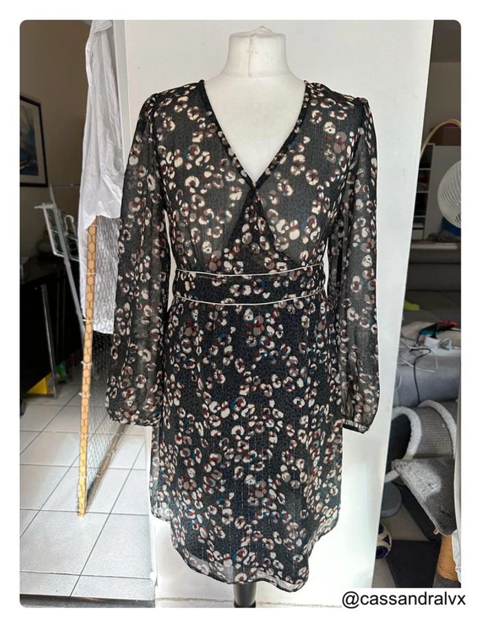 Robe noire fleurie Luxury - Naf Naf