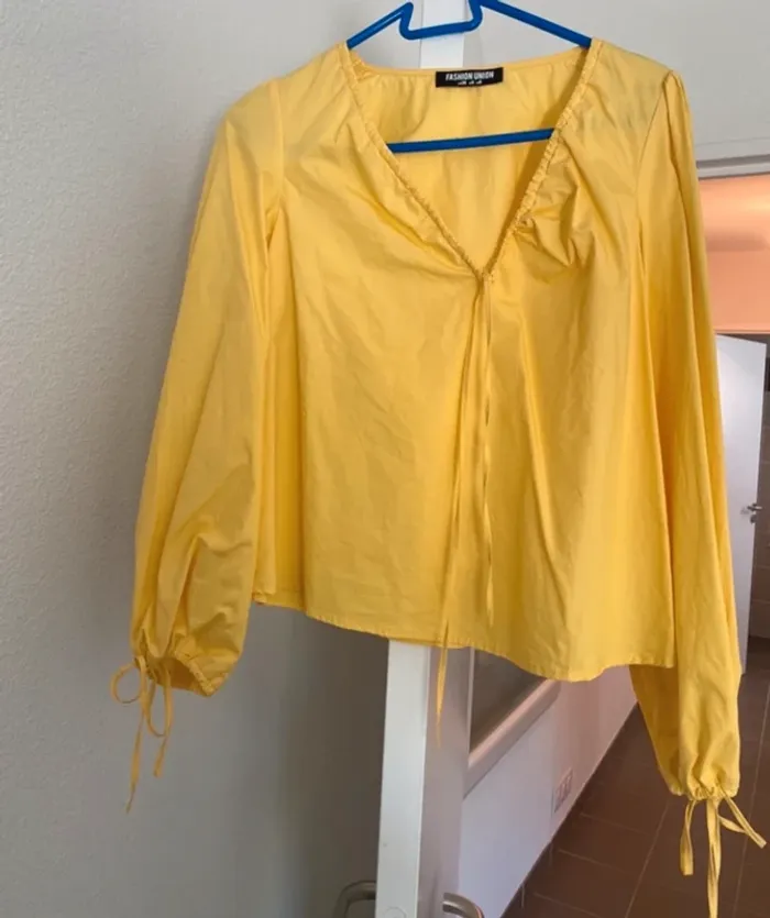 Blouse jaune fashion union - photo numéro 5