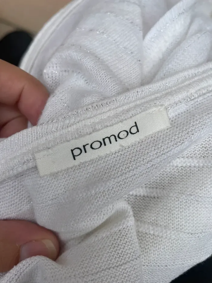 Teeshirt promod blanc motif rose - photo numéro 3