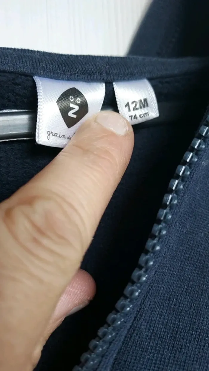 Veste fille en 12mois bleu marine - photo numéro 3