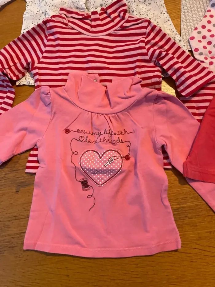 8 tshirts à manches longues fille 12 mois - photo numéro 3