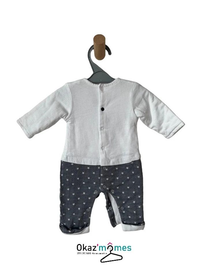 Combinaison longue molletonnée, motif étoiles - Absorba 1 mois (53cm) - photo numéro 2