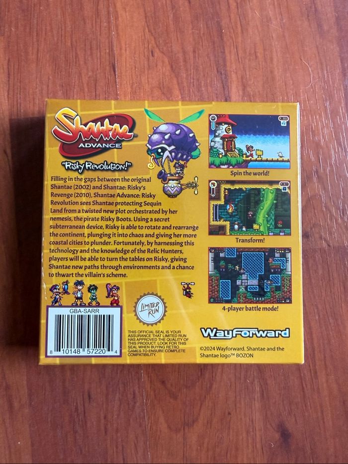 Shantae Advance Risky Revolution Jeu Nintendo GBA GameBoy Advance NEUF sous blister Limited Run - photo numéro 2