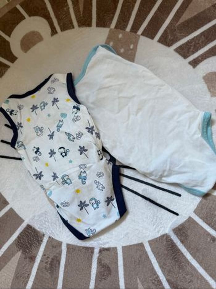 Lot de 2 bodies garçon bébé - photo numéro 2