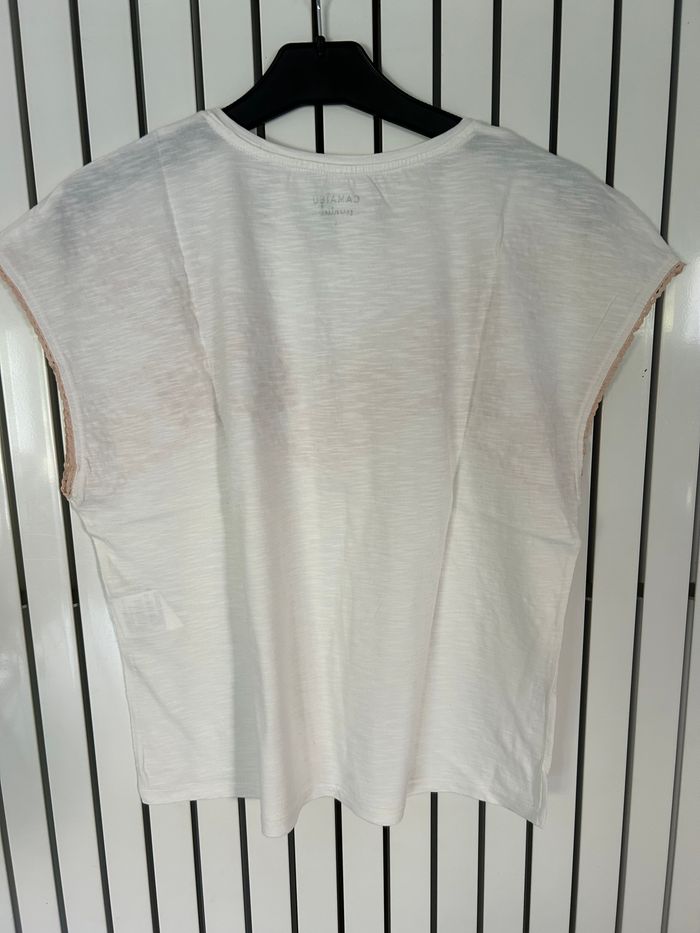 Tee shirt mc blanc, Camaïeu, taille L - photo numéro 2