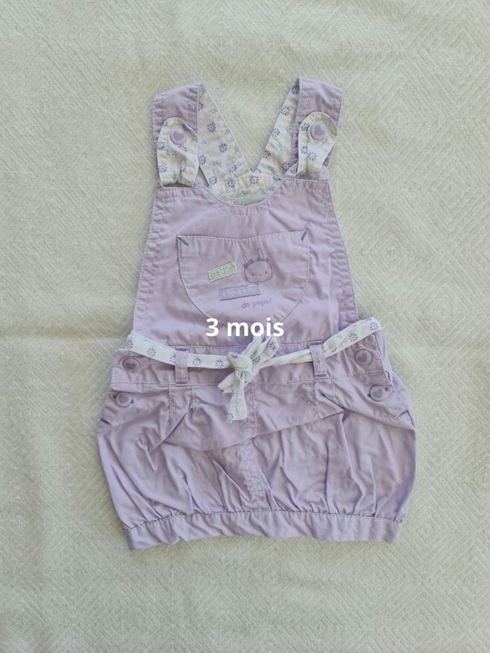 Salopette violette Kimbaloo 3 mois