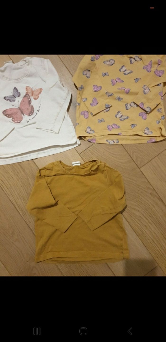 Lot hauts manches longues taille 74