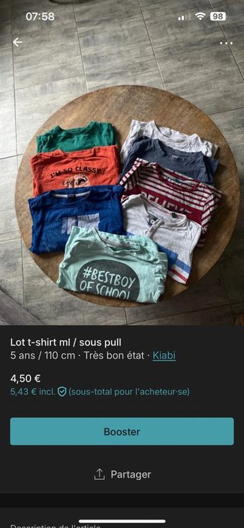 Lot t-shirt ml / sous pull