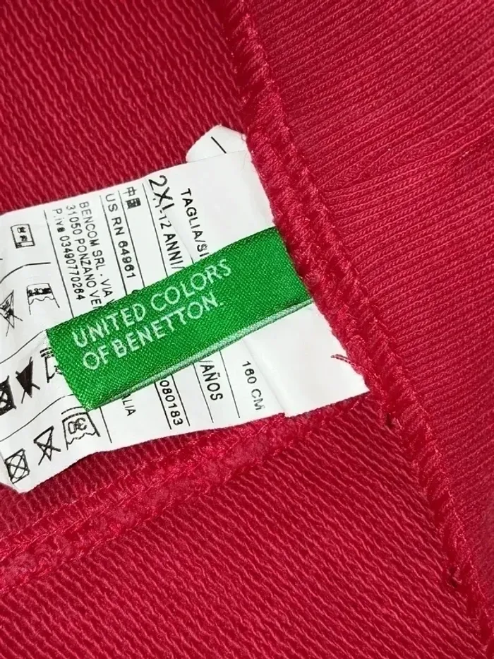 Bas jogging Benetton Italia rouge bordeaux garçon 11-13 ans - photo numéro 4