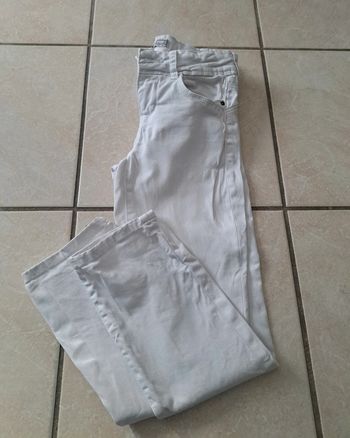 Pantalon blanc taille ajustable slim 10 ans 👧 Okaidi en TBE