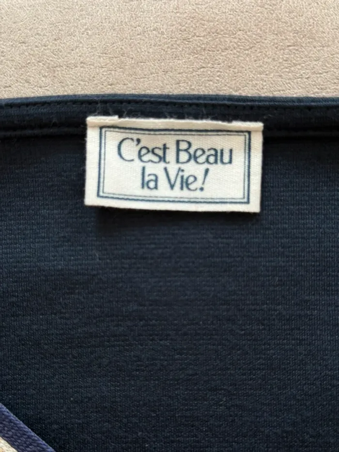 Robe casual chic bleu marine – C’est Beau la Vie – Taille 1 (M) - photo numéro 4