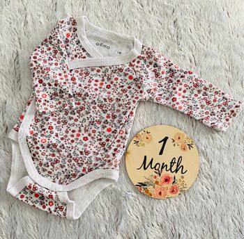 Body Croisé Bébé Manches Longues 1 Mois Gemo