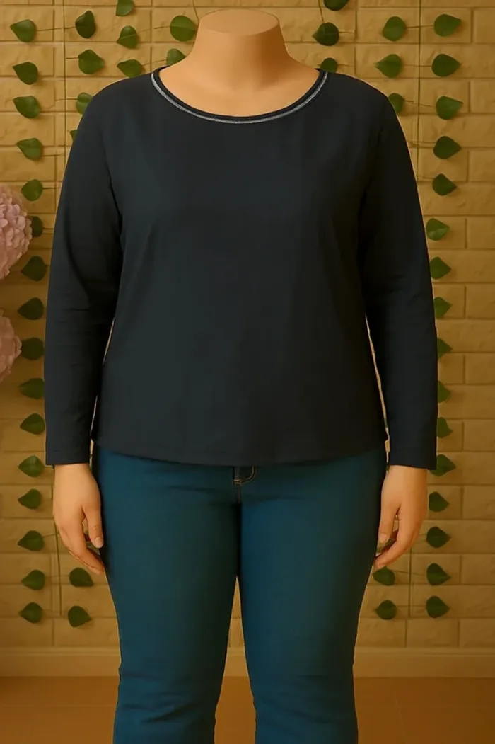🌸Blouse noire Promod Bimatiere Taille 42🌸