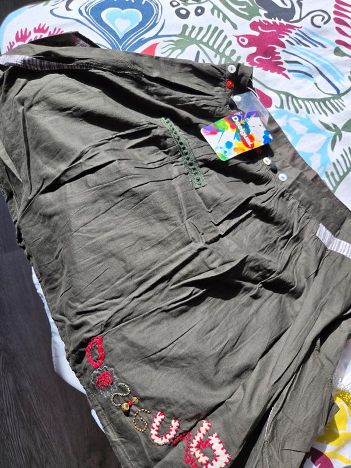 Jupe Kaki Neuve Desigual taille 40 - photo numéro 5