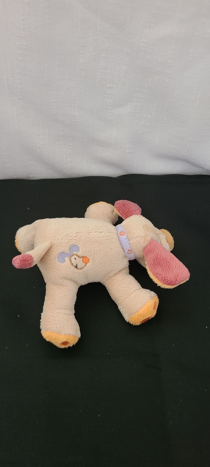 Peluche Bo chien NATTOU beige rouge - photo numéro 2