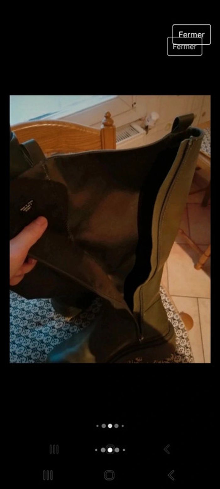 Bottes à grosses semelles kaki - photo numéro 6