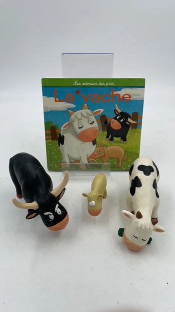 Livre les animaux de la ferme Altaya la vache + Figurines