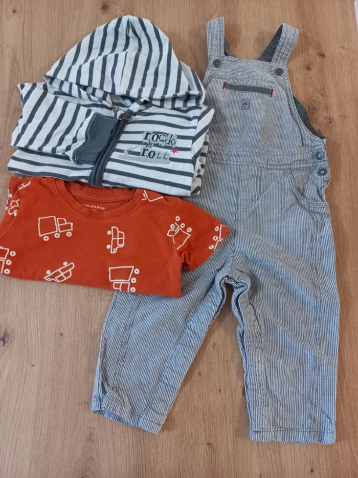 Salopette & t-shirts gilet