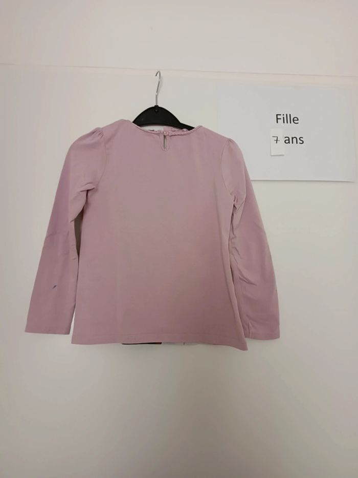 T-shirt ml Reine des neiges Disney 7 ans - photo numéro 2