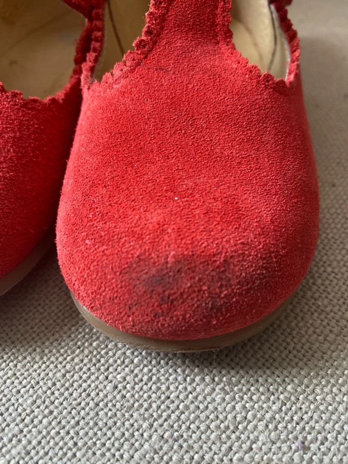 Sandales rouge nubuck - photo numéro 2