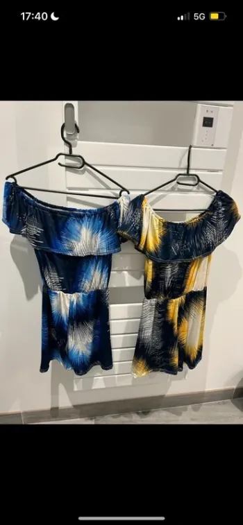Combishort jaune et bleue