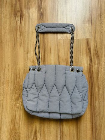 Sac à main bleu à rayures Zara 