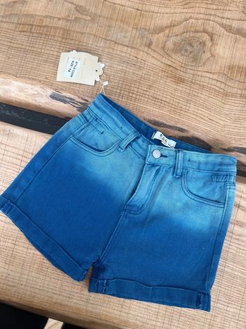 Short en jean fille été 14 ans bleu neuf étiqueté taille haute fille ado