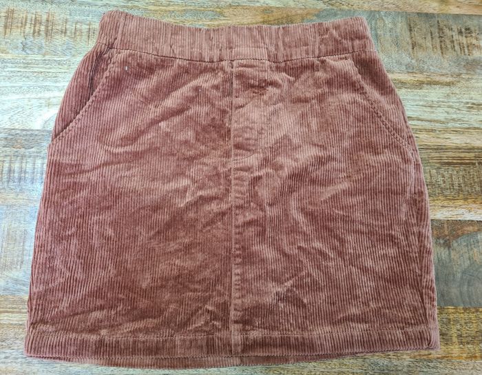 Jupe velour côtelé marron taille M 38 40