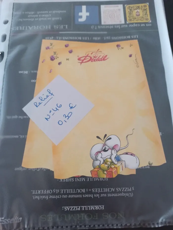 Feuille Diddl relief 46 0,30€