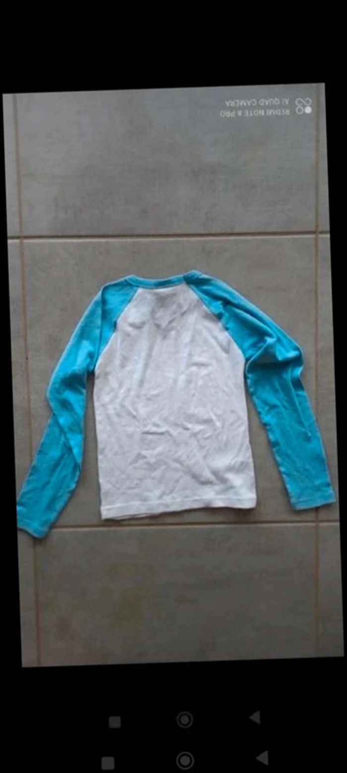 Tee-shirt  rayé  bleu  et blanc  XS - photo numéro 5