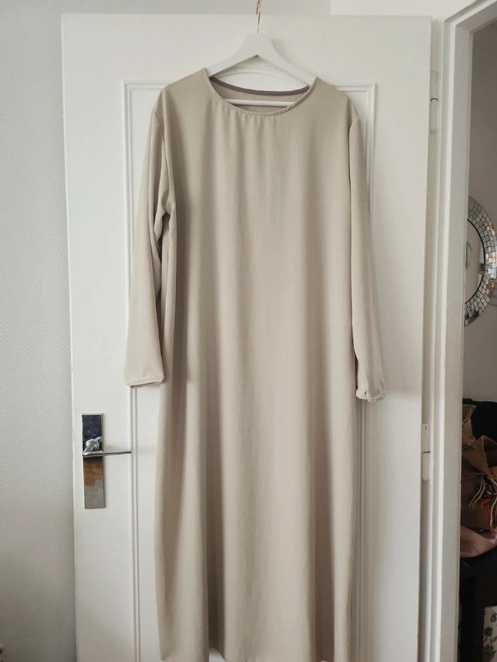 Robe longue beige