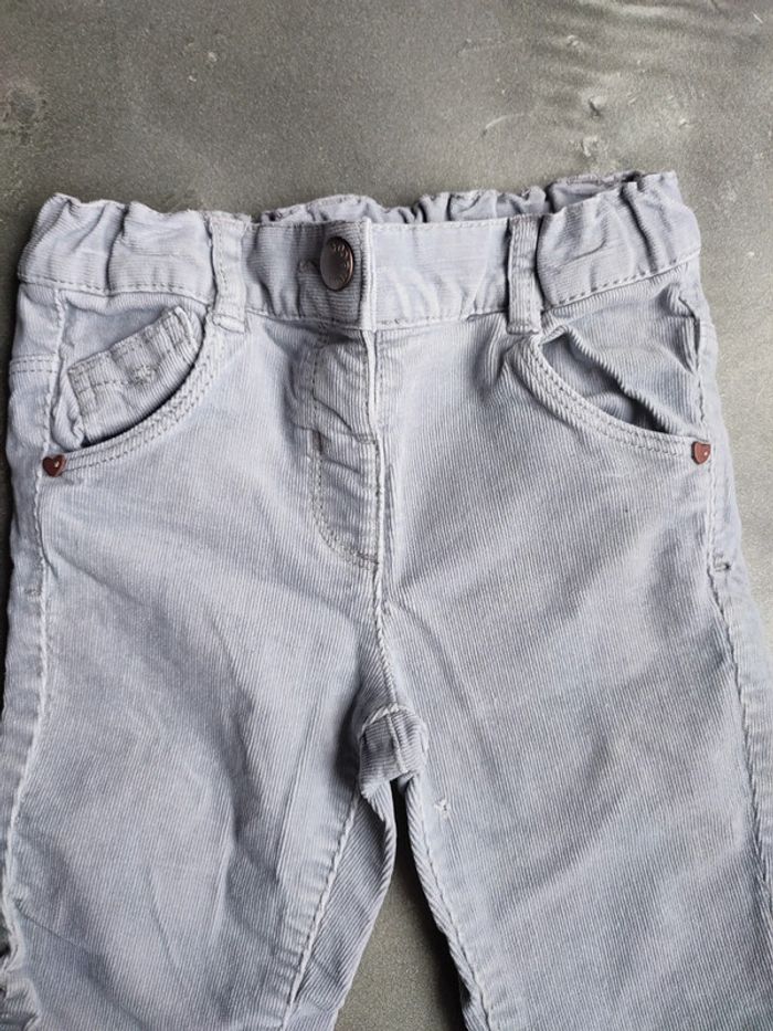 Pantalon velours gris 4 ans Kiabi - photo numéro 2